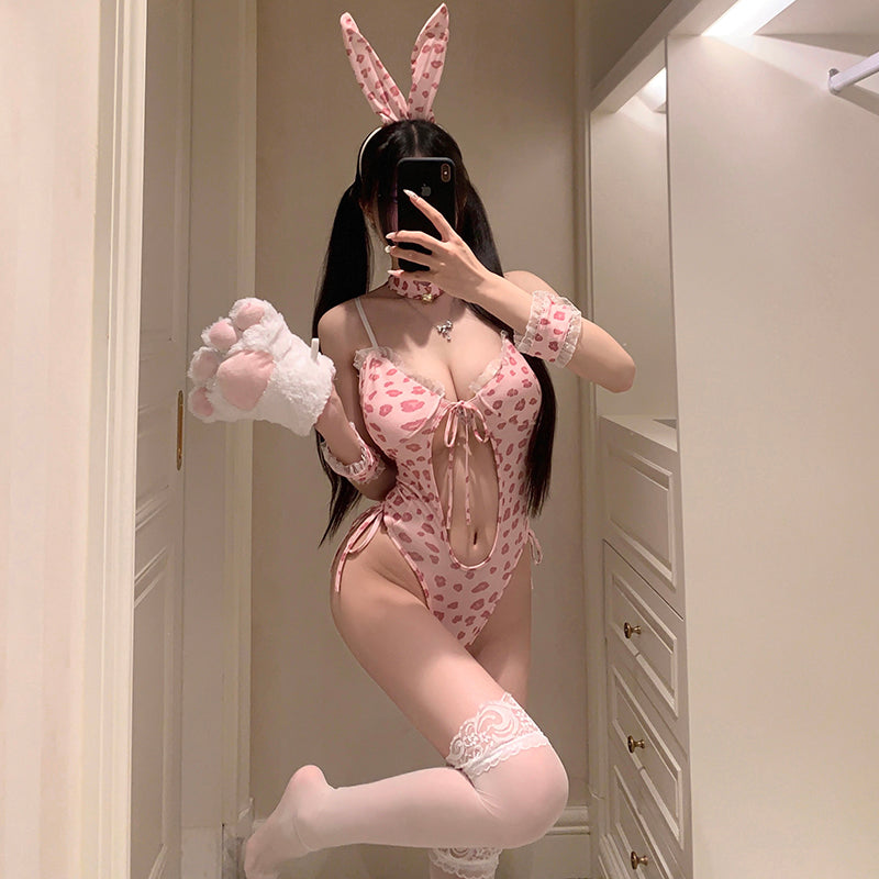 Leopard Print Cosplay Costume Bodysuit