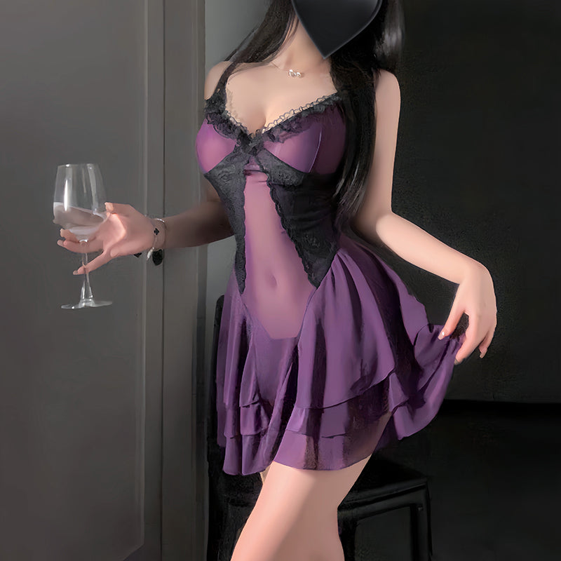 Purple Lace Temptation Nightgown