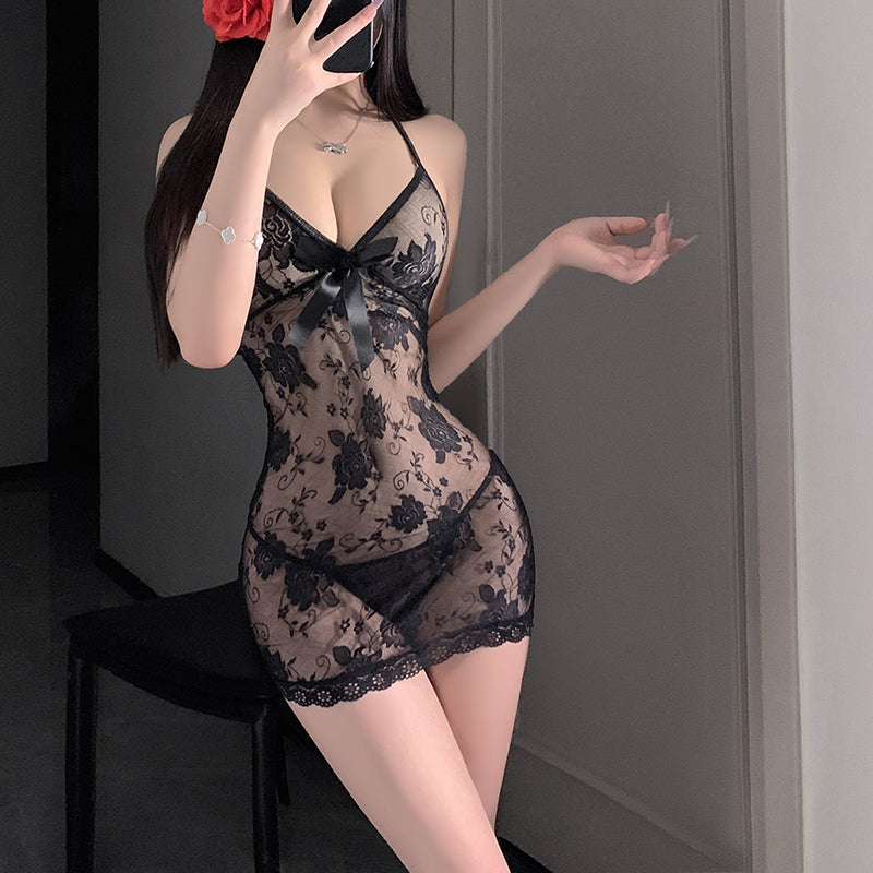 Floral lace camisole nightgown