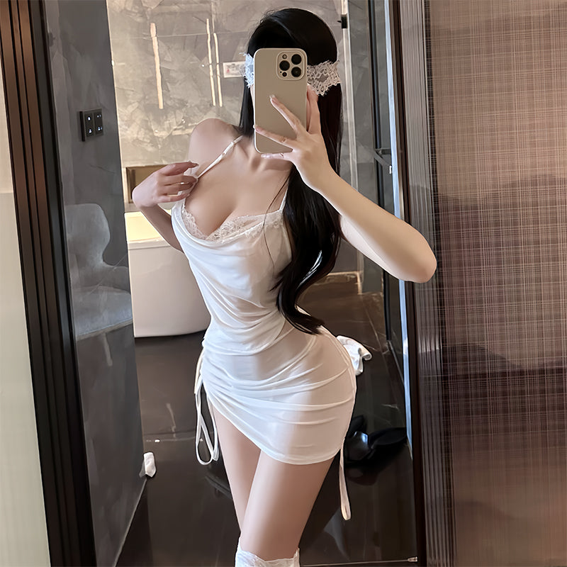 Sexy backless tight-fitting nightgown set