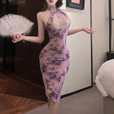 Purple Butterfly Qipao