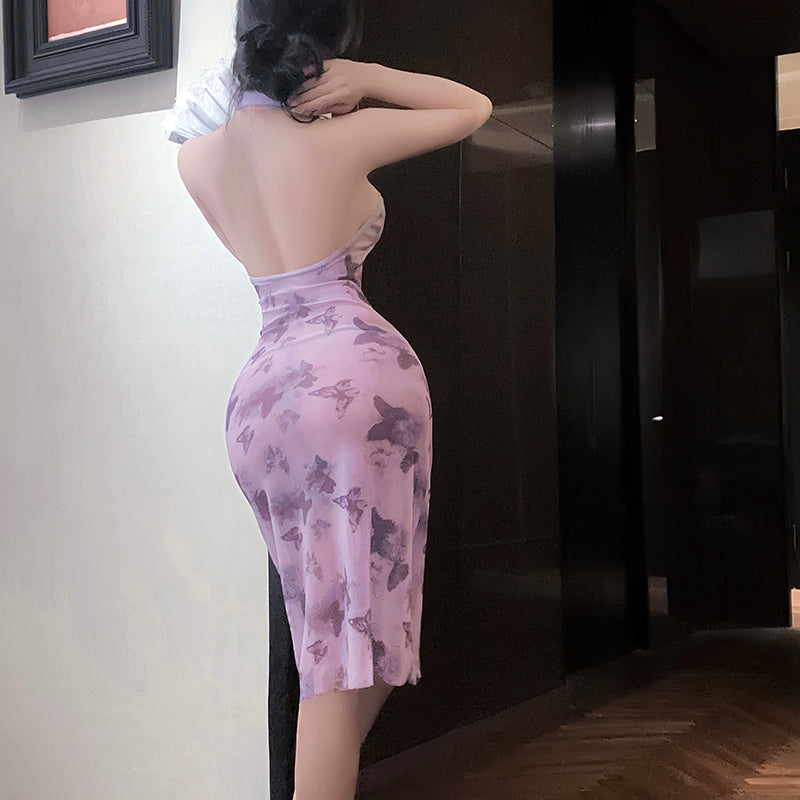 Purple Butterfly Qipao