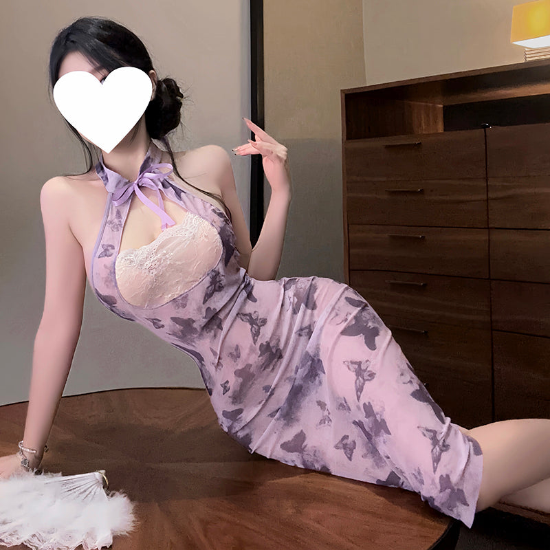 Purple Butterfly Qipao