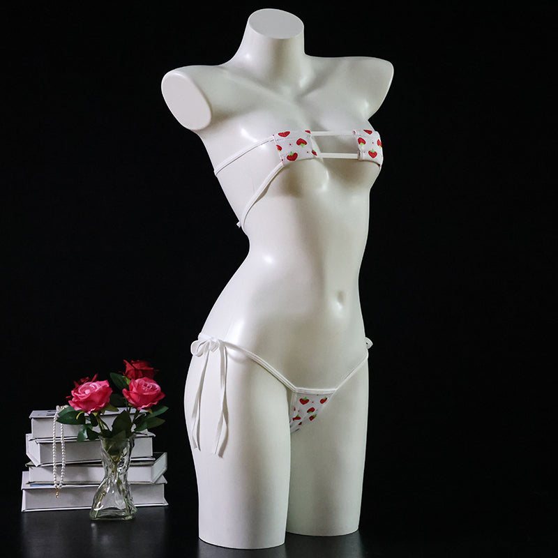 Strawberry Print Bra and Thong Set