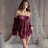 Beaded Strap Lace Chemise