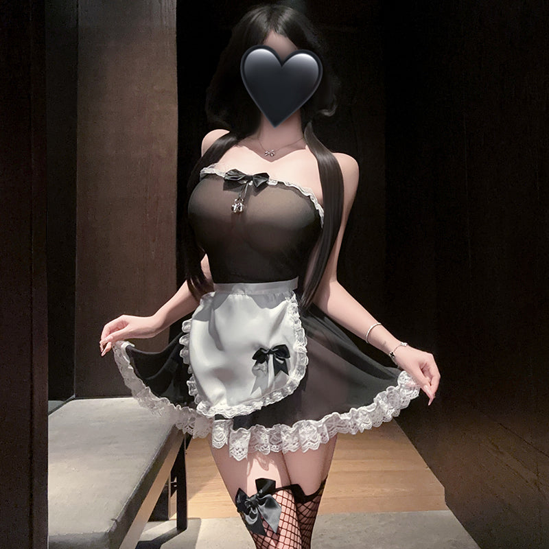 Sheer Mesh Maid-Inspired Roleplay Set