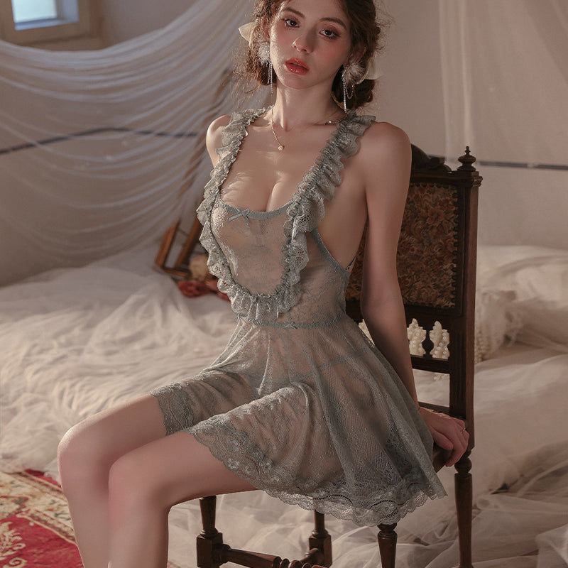 Luxe French-Inspired Lace Pajamas
